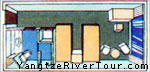 Cabin plan of the Standard Room, crusie ship