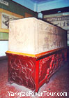 A marble coffin, Chongqing China Three Gorges Museum